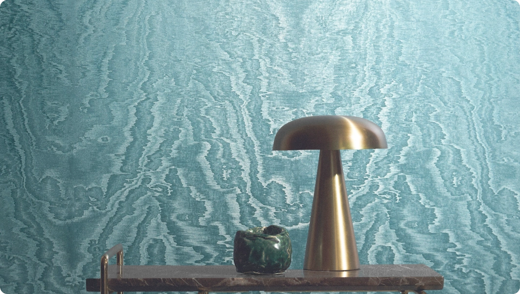 Blue metallic wallpaper by marburg